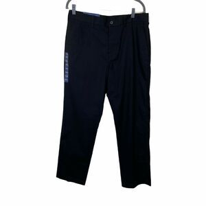 Croft & Barrow Pants New Classic Men CBCP3102 Black Cotton Flat Front Size 32X32